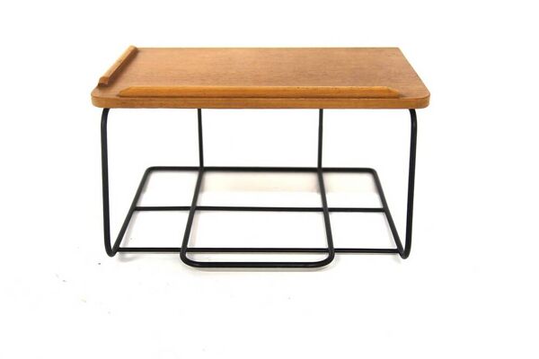 Tablette murale, chevet scandinave en teck, Suède, 1950