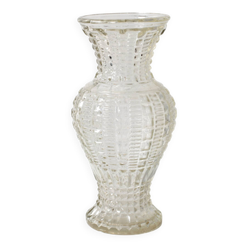 Vase en verre Art Déco : design italien Fidenza des années 50