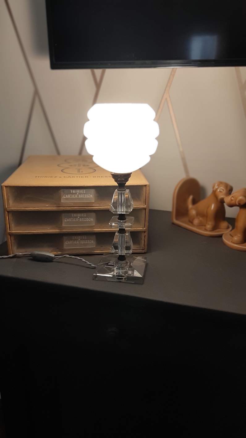 Vintage glass table lamp