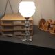 Vintage glass table lamp