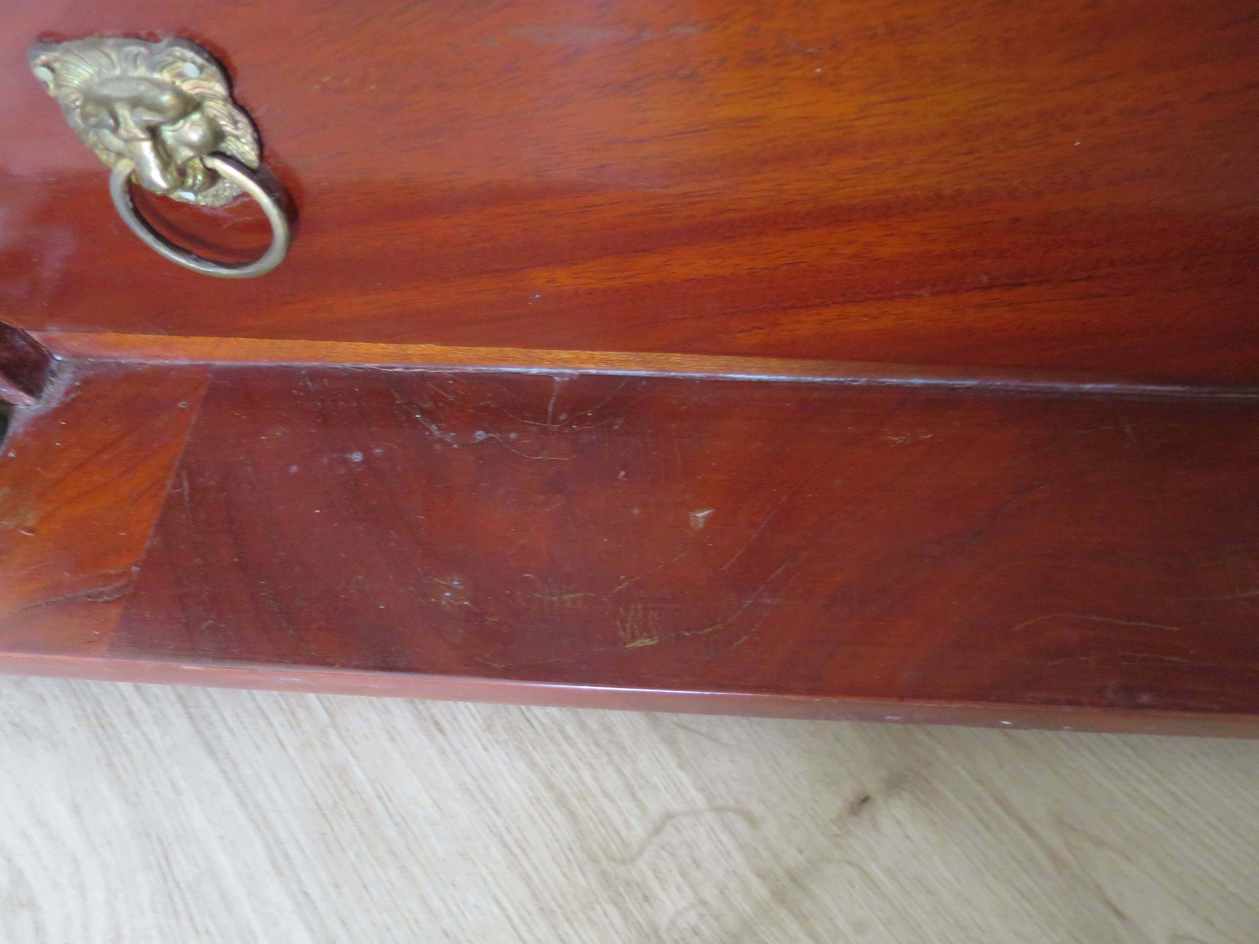 Antique Weekly Planner/Empire Style Commode-Caryatid-Patinated Bronze - 1950