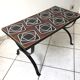 Wrought iron coffee table ceramic 60