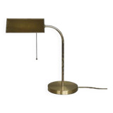 Mid-Century German Modern Gold Brass Desk Lamp with Chain from Karstadt AG, 1970s