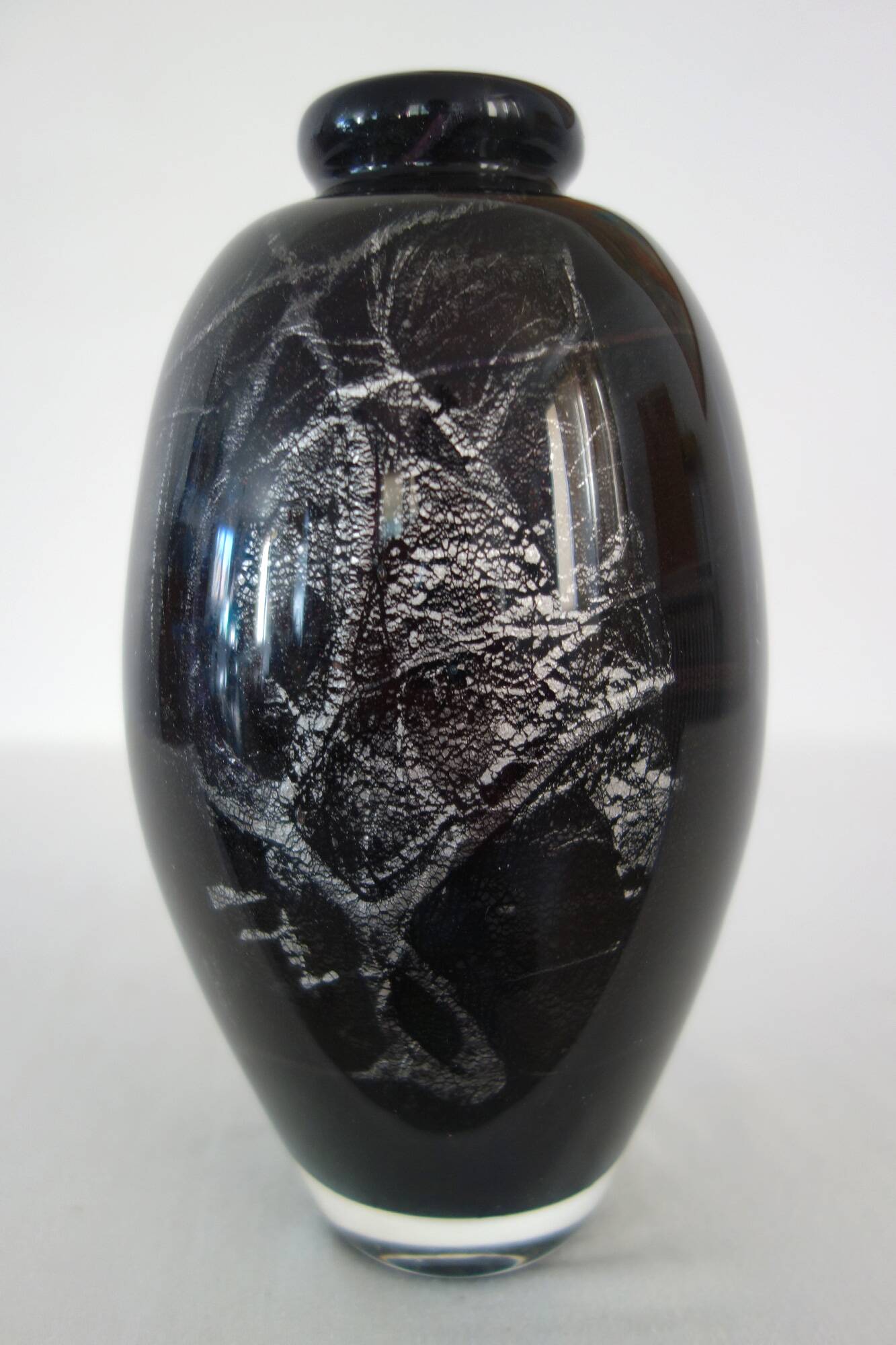 Blown glass vase by Raymond Branlé, Biot, France