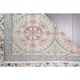 1970s Turkish Oushak Handmade Wool Cotton Beige Area Rug 101x191