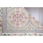 1970s Turkish Oushak Handmade Wool Cotton Beige Area Rug 101x191