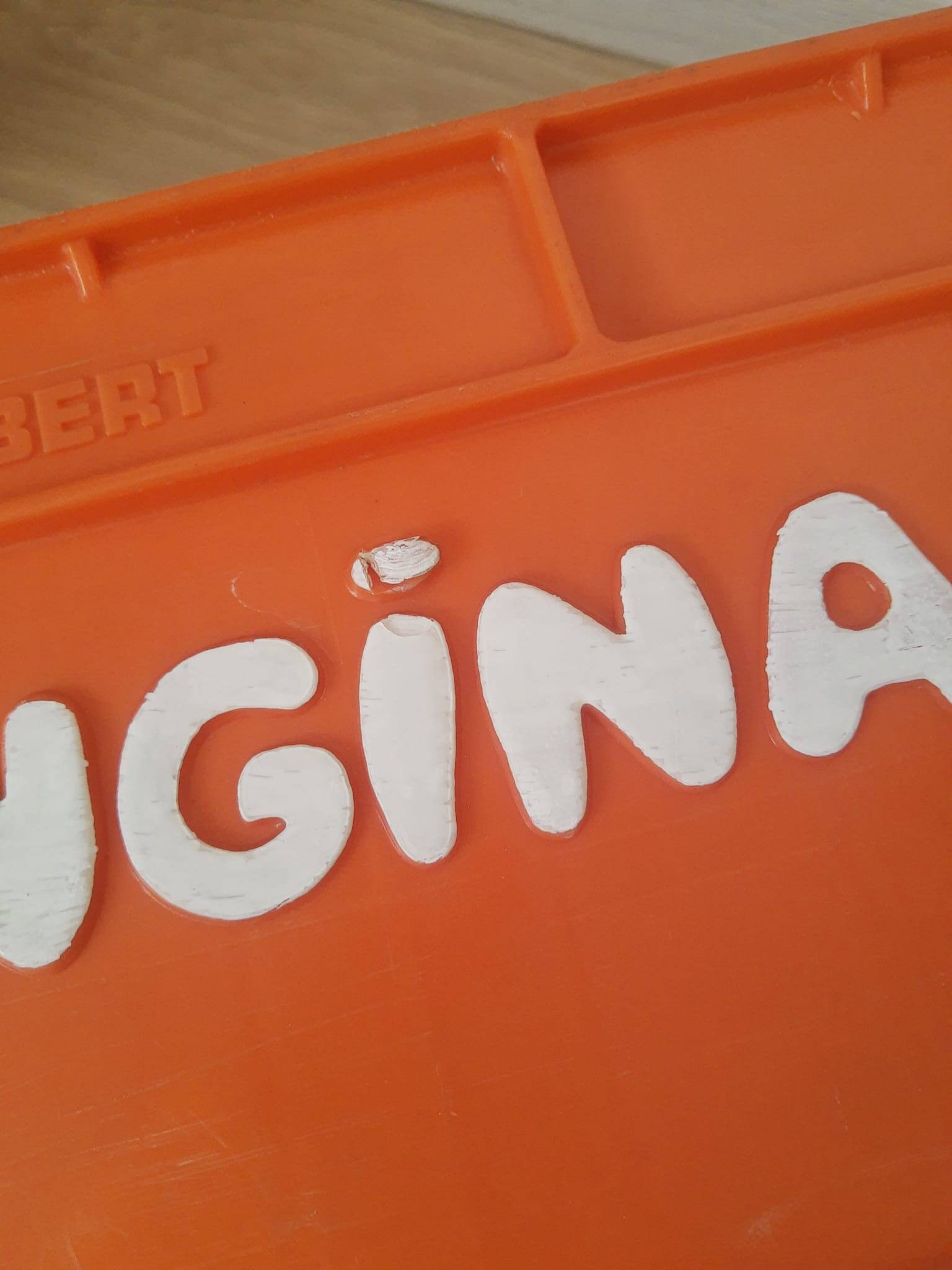 Vintage Orangina advertising bottle crate