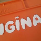 Vintage Orangina advertising bottle crate