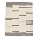 7x9 Grey & Beige Anatolian Flatweave Kilim Rug, 225x276 Cm