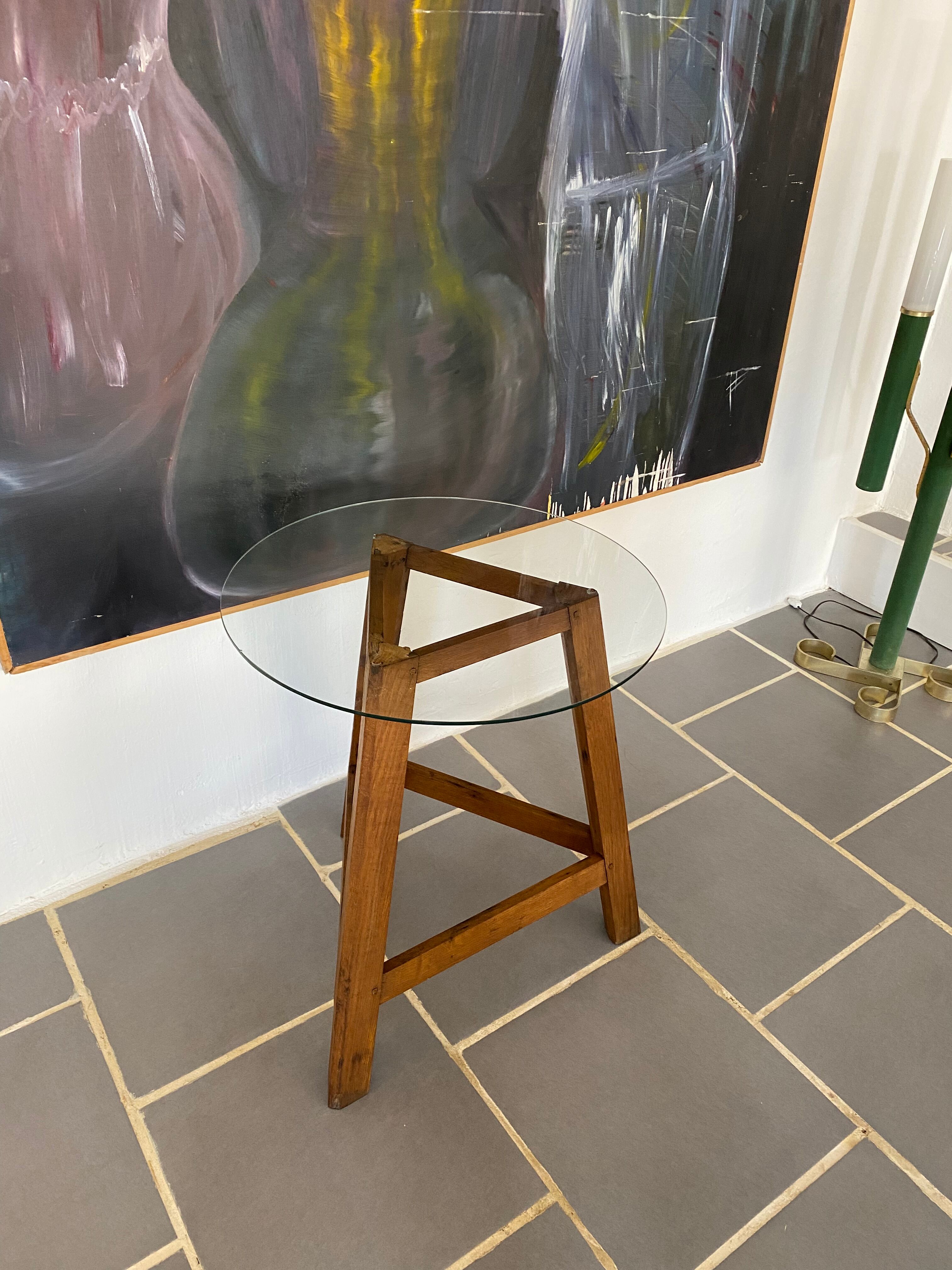 Vintage tripod wood table