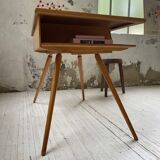Vintage oak compass desk