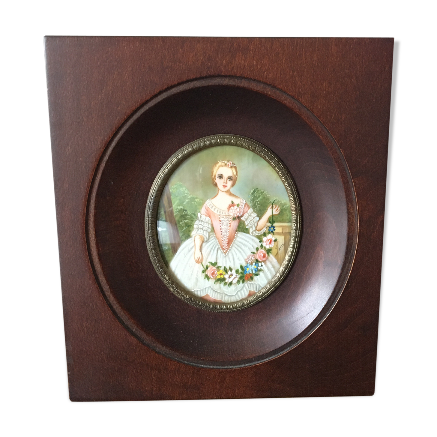 Miniature portrait in Louis XV style