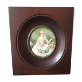 Miniature portrait in Louis XV style