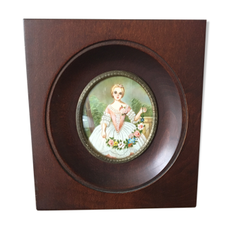 Miniature portrait in Louis XV style