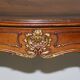 Pine desk with leather and gilding, late Victorian period around 1900.