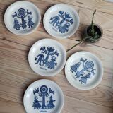 Set of 5 Royal Sphinx Maastricht dessert plates