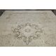 1960s Persian Handmade Wool Cotton Beige Oversized Area Rug 292x381