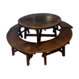 Table à manger vintage  & 4 bancs