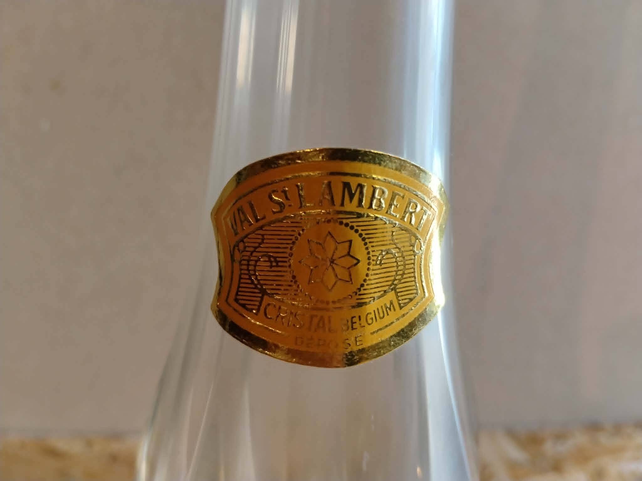Vase soliflore vintage en cristal - Val Saint-Lambert