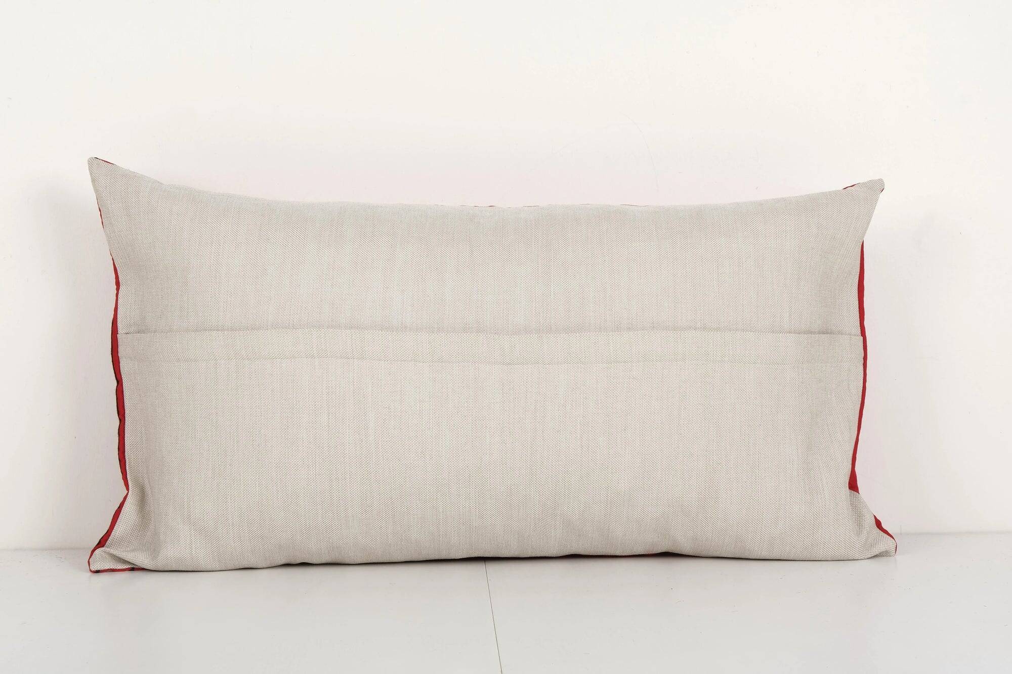Vintage embroidered cushion cover 41x76 cm