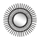 Miroir rond forme soleil en rotin