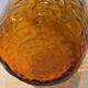 Ancient large twisted amber glass vase blown Murano 19th century