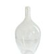 Large ribbed blown glass bottle vase - 1970s