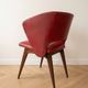 Fauteuil vintage années 50 rouge