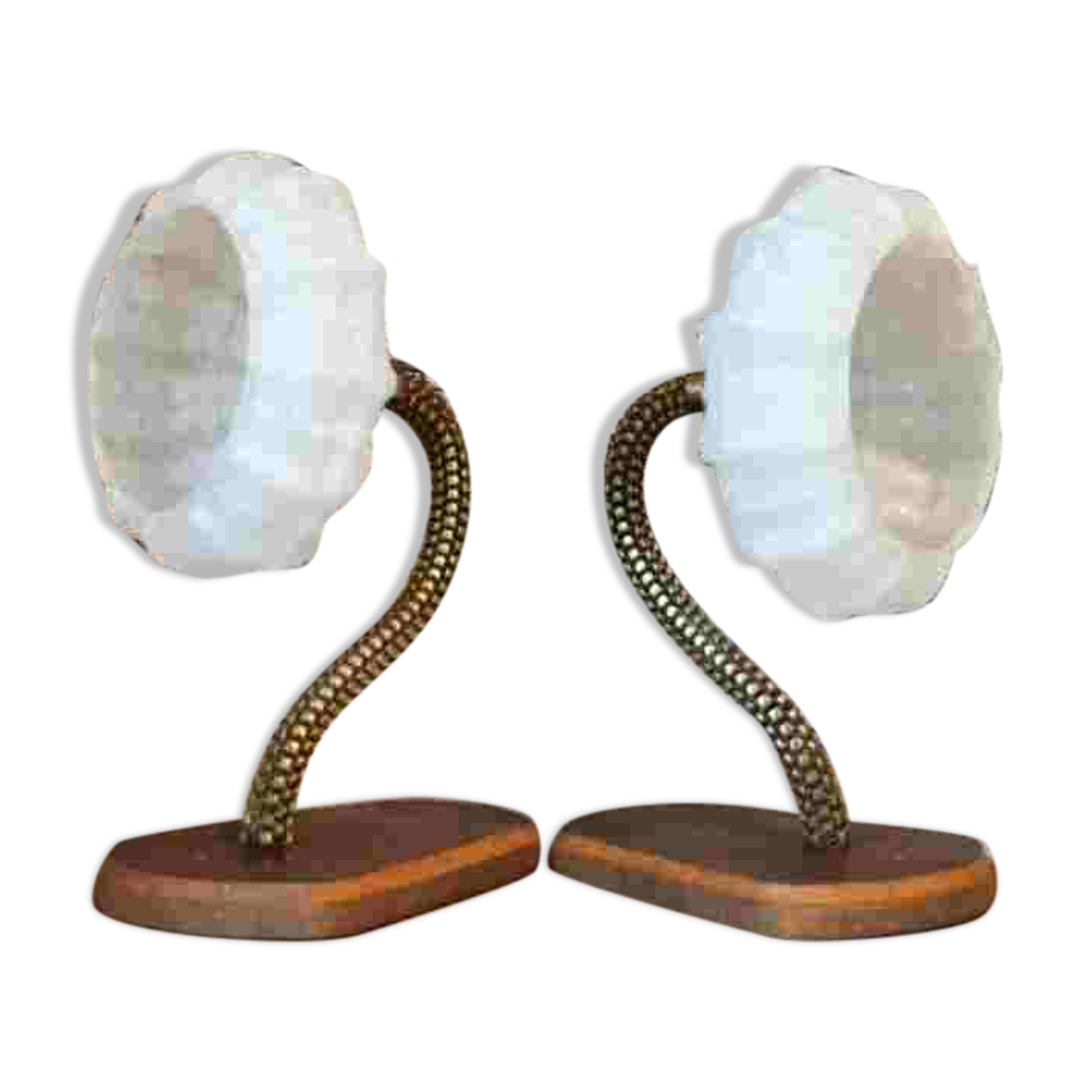 Art Deco 1950s brass wall lights