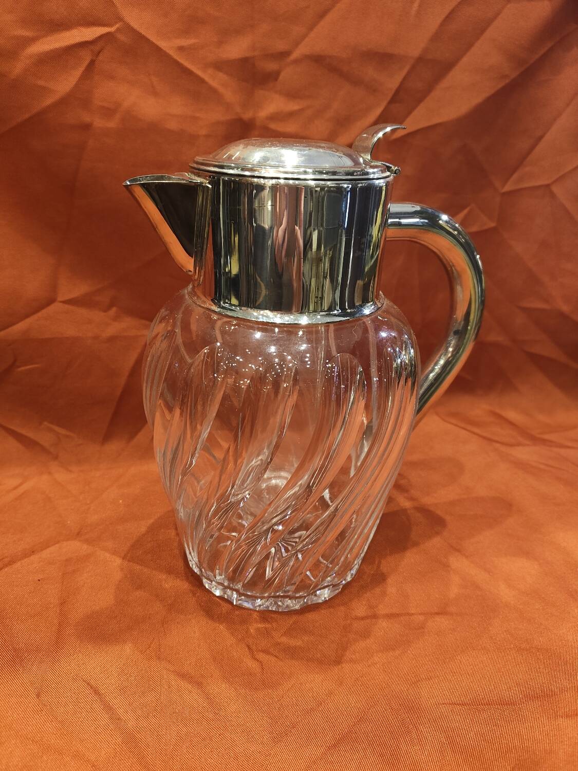 Carafe for orangeade, glass and crystal