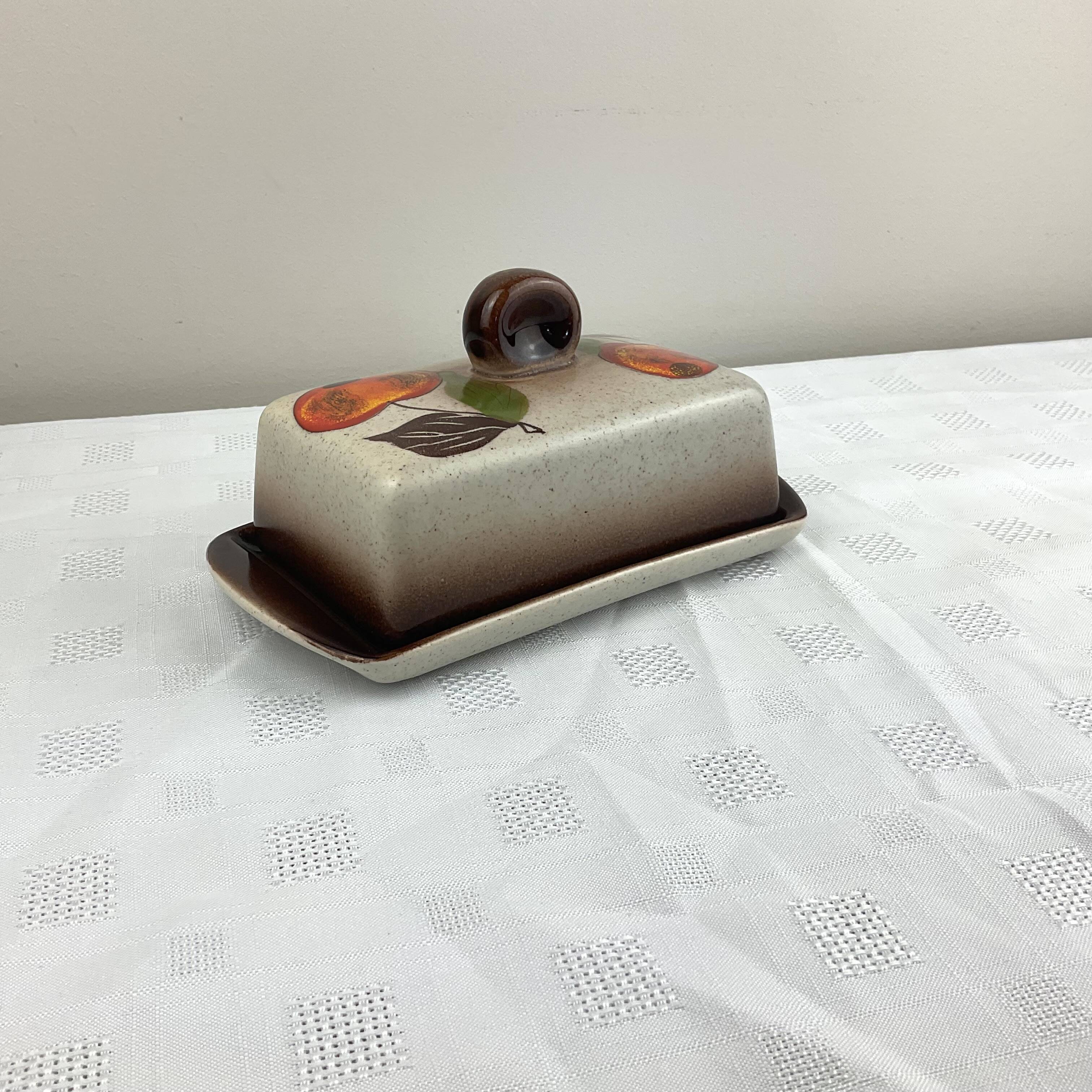 Stoneware butter dish