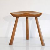 Danish wooden stool in the style of Mogens Lassen