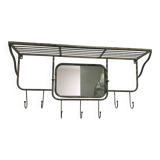 Gray-green patinated metal hat rack
