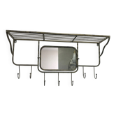 Gray-green patinated metal hat rack