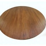 Vintage Scandinavian teak dining round table 60s