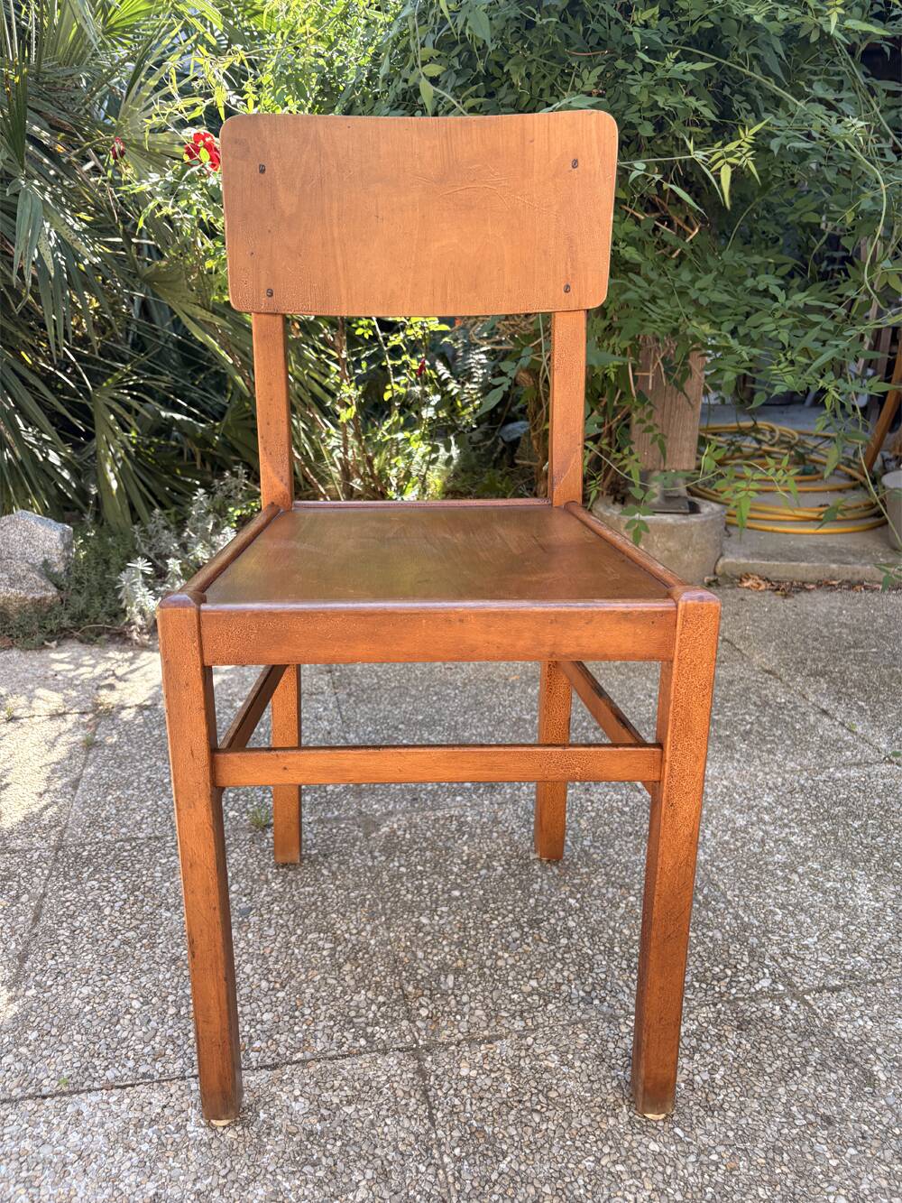 Set of 10 indestructible vintage bistro chairs signed ELF, 1950s.