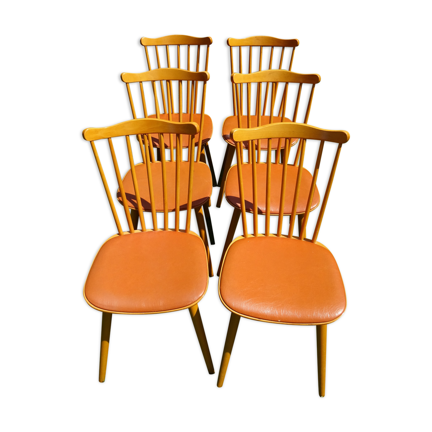 Suite of six beautiful baumann chairs