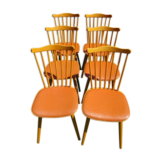 Suite of six beautiful baumann chairs