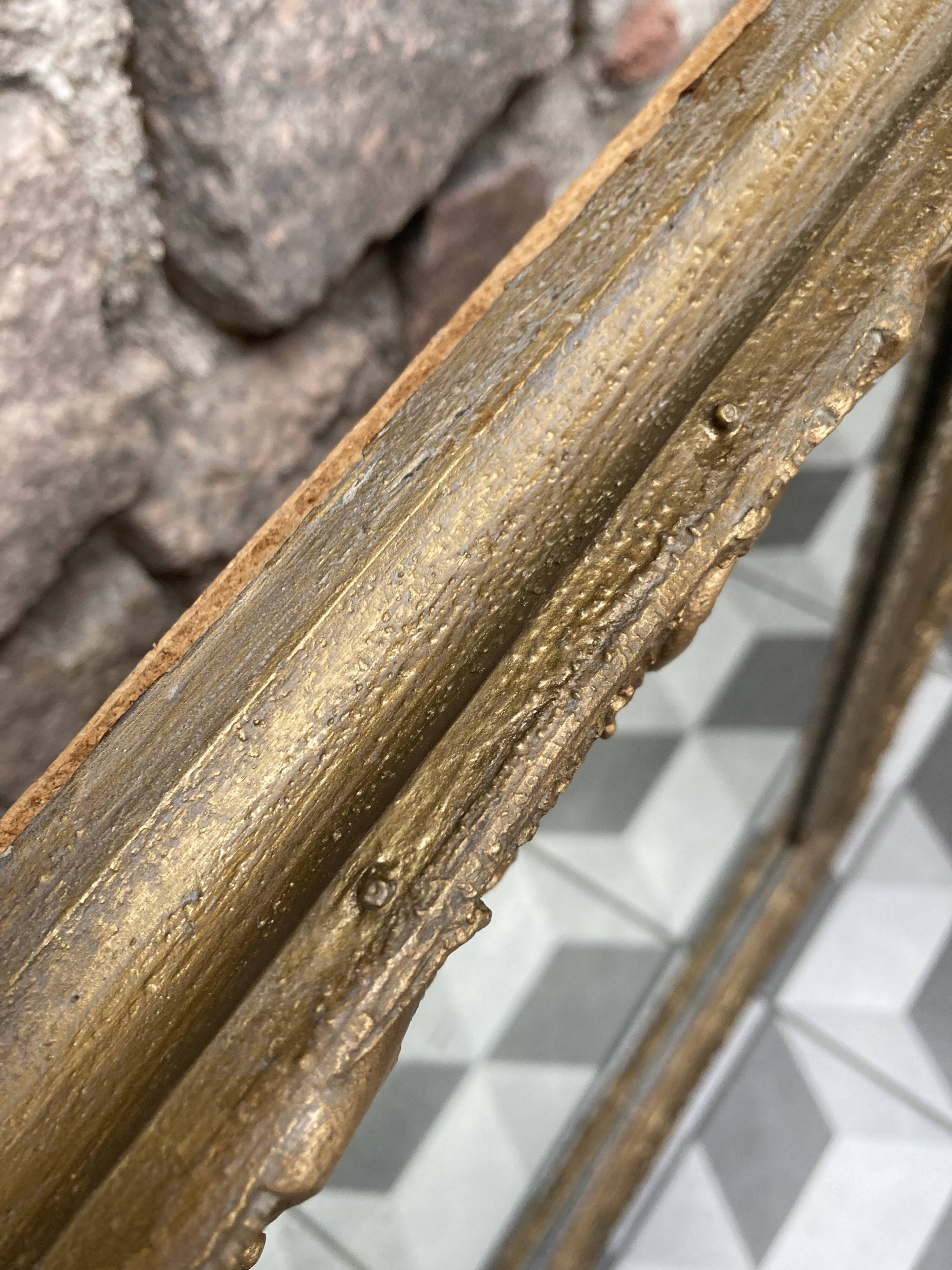 Gilded mirror in wood and stucco, 19th century, 60x88cm