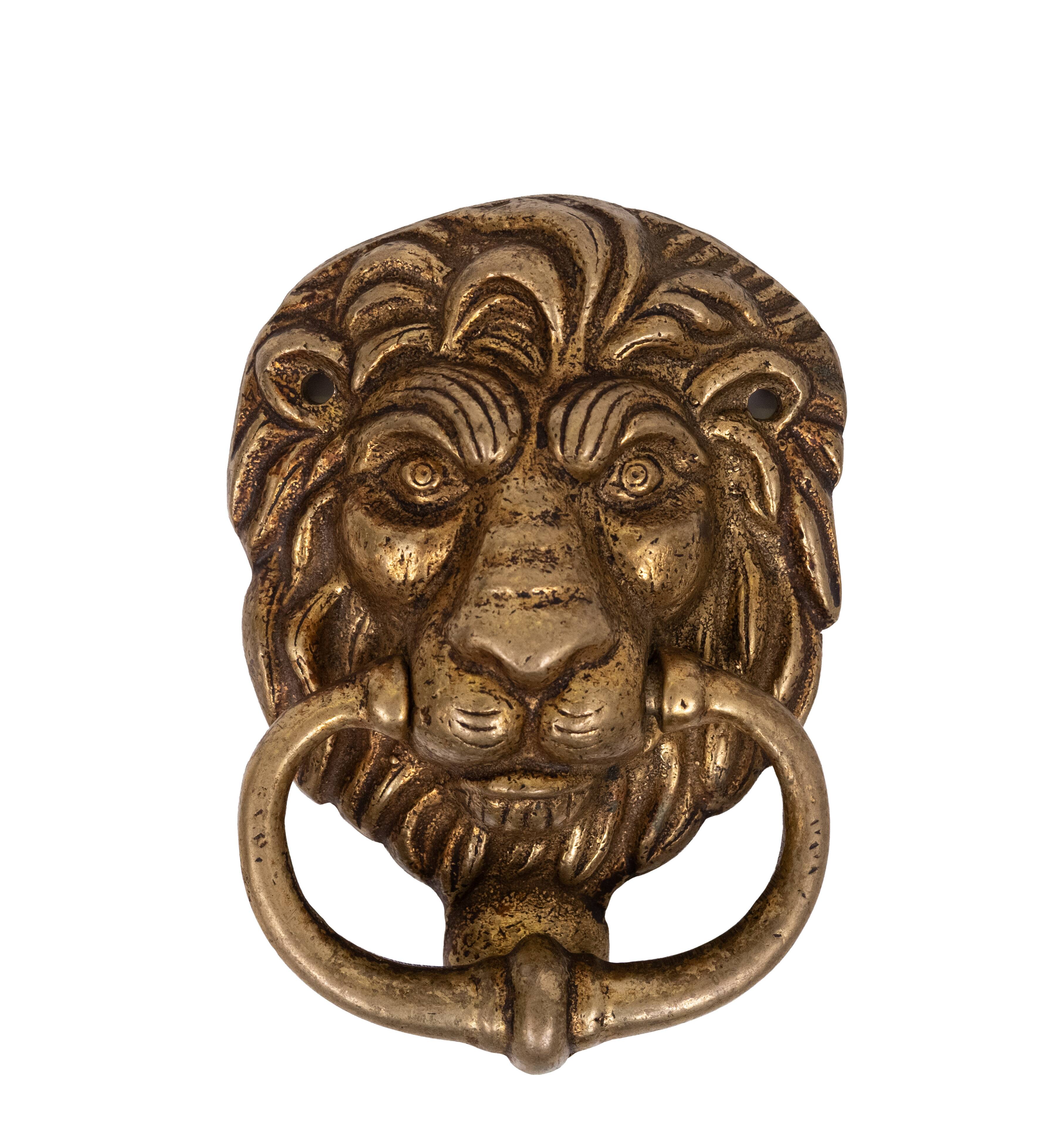 Dutch Bronze Lions Head Door Knocker
