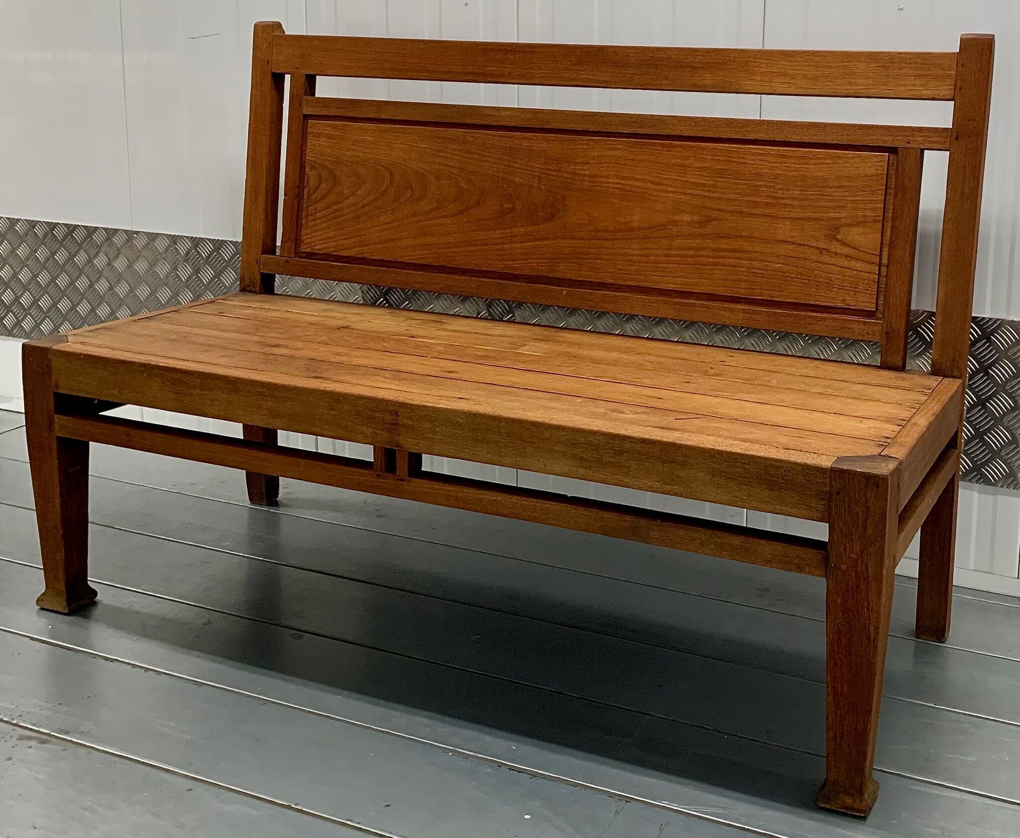 Vintage wooden bench seat