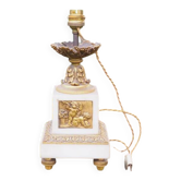 Antique French Marble Bronze Cherub Lamp - Napoleon III Style