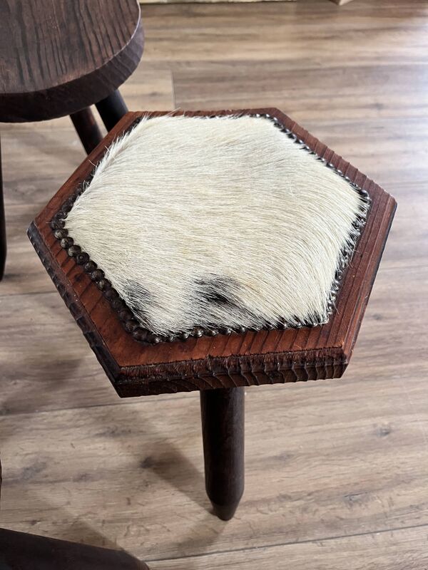 Ensemble de 4 tabourets dépareillés