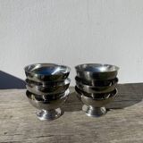 6 stainless steel bowls 1970