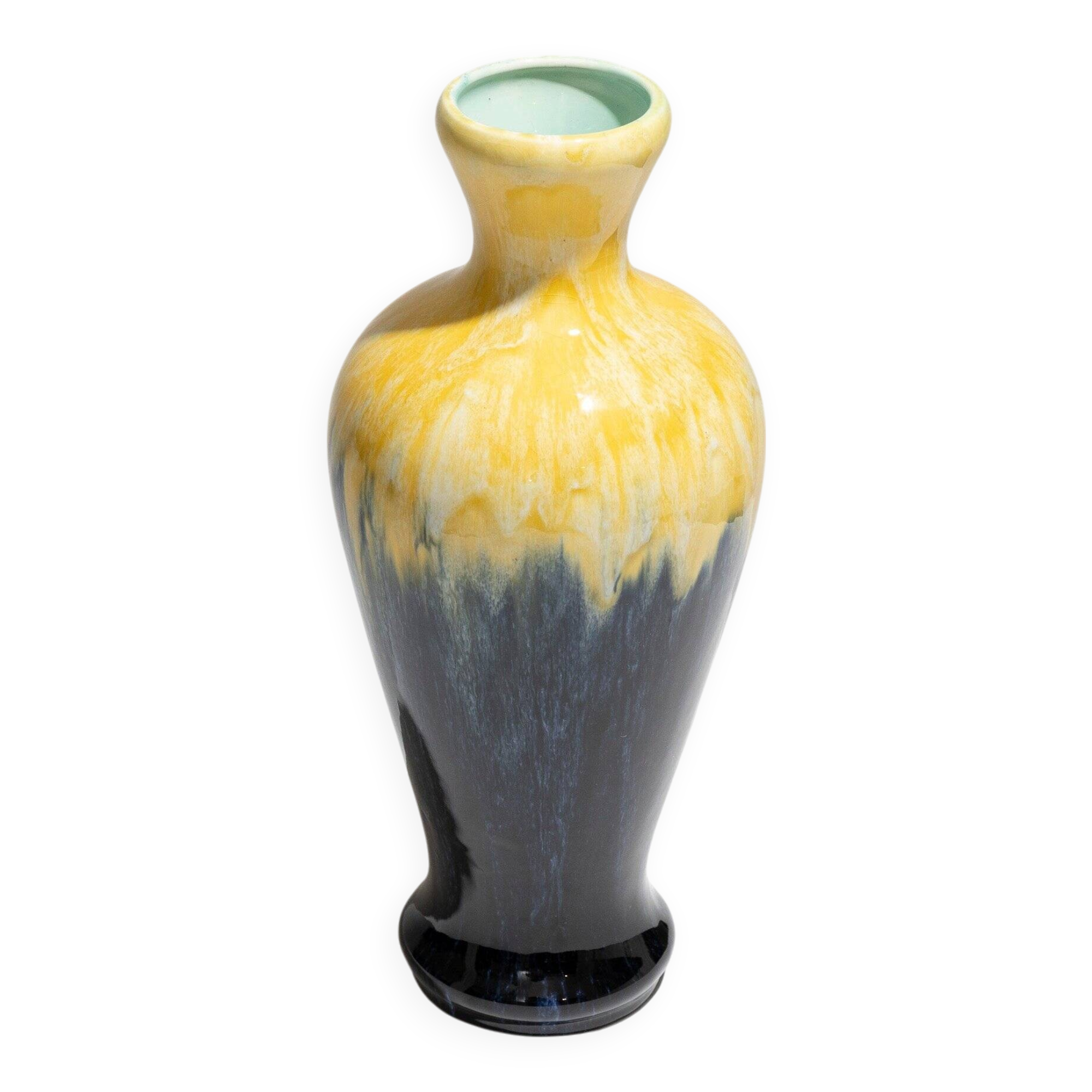 Art Deco earthenware vase, Boch Frères Keramis, 1930s