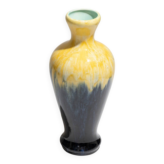Vase en faïence art déco, boch frères keramis, 1930s