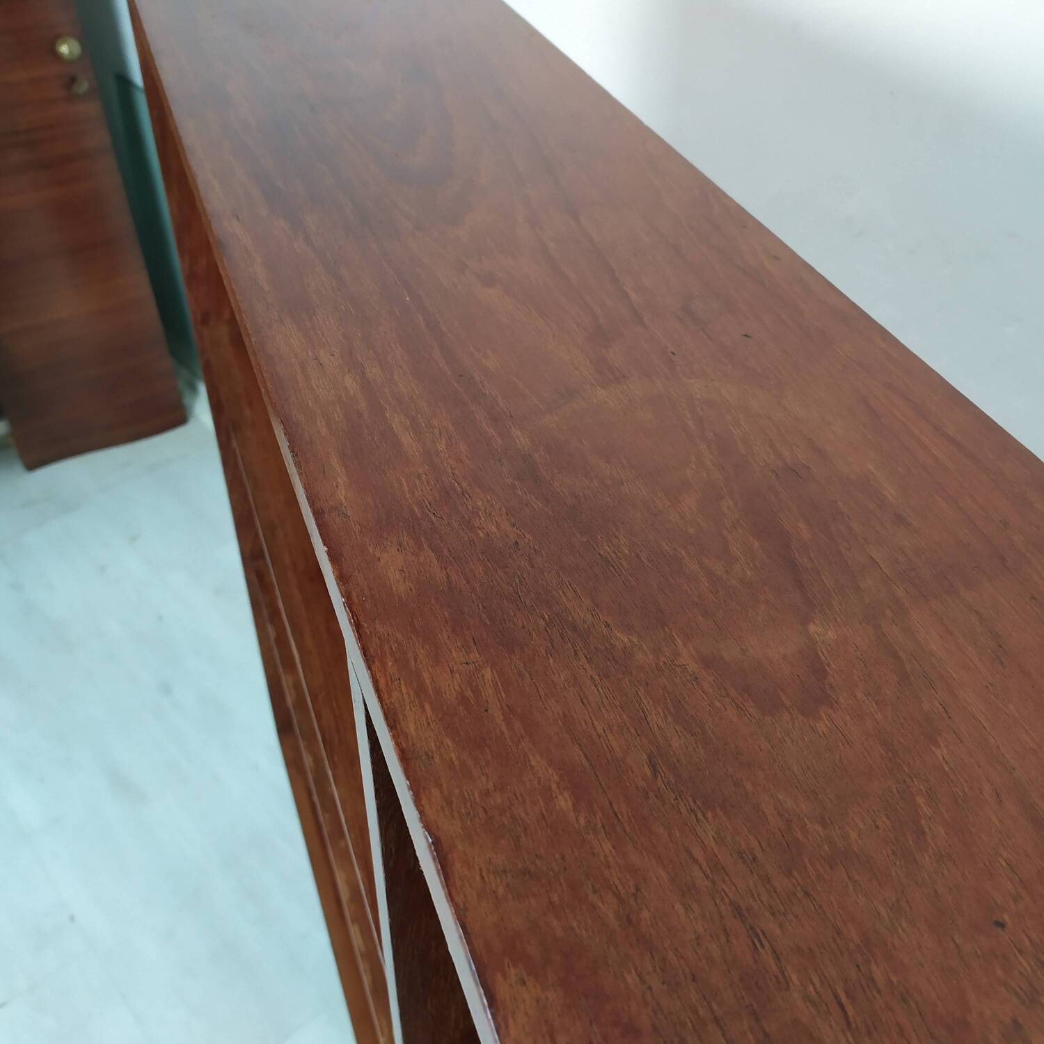 Étagère bibliothèque pied compas teck