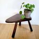 Table d'appoint ou banc en bois massif brut, style brutaliste, 1960