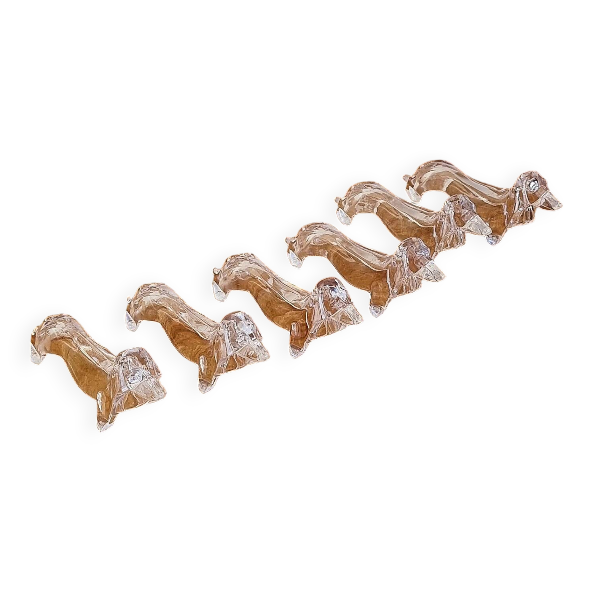 Set of 6 vintage dachshund knife rests