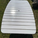 Vintage wood folding garden table